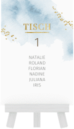 Tischaufsteller Hochzeit "Pastell"