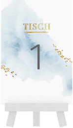 Tischnummer Hochzeit "Pastell"