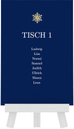 Tischaufsteller Hochzeit "Crystal"