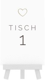 Tischnummer Hochzeit "Lebenstraum"