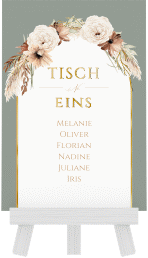 Tischaufsteller Hochzeit "Blumenbogen"