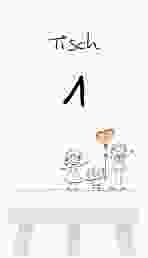 Tischnummer Hochzeit "Family"