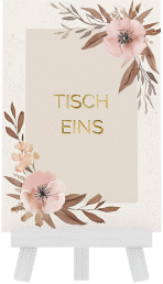 Klick: Details zu Tischnummer Hochzeit "Modest" anzeigen Tischnummer Hochzeit "Modest"