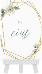 Tischnummer Hochzeit "Greenish"