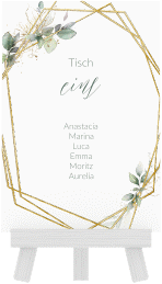 Tischaufsteller Hochzeit "Greenish"