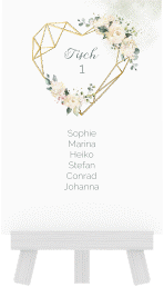 Klick: Details zu Tischaufsteller Hochzeit "Adore" anzeigen Tischaufsteller Hochzeit Adore