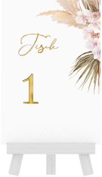 Tischnummer Hochzeit "Nude"