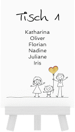 Klick: Details zu Tischaufsteller Hochzeit "Family" anzeigen Tischaufsteller Hochzeit "Family"