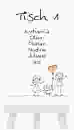 Tischaufsteller Hochzeit "Family"
