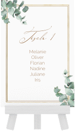 Klick: Details zu Tischaufsteller Hochzeit "Eucalypt" anzeigen Tischaufsteller Hochzeit "Eucalypt"