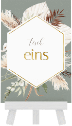 Tischnummer Hochzeit "Bohemian"