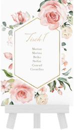 Tischaufsteller Hochzeit Graceful