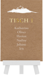 Klick: Details zu Tischaufsteller Hochzeit "Berghochzeit" anzeigen Tischaufsteller Hochzeit "Berghochzeit"