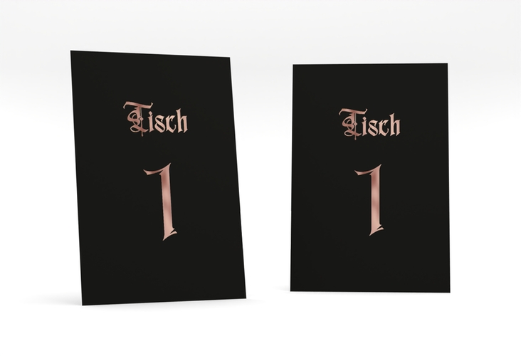 Tischnummer Hochzeit Wednesday Tischaufsteller rosegold