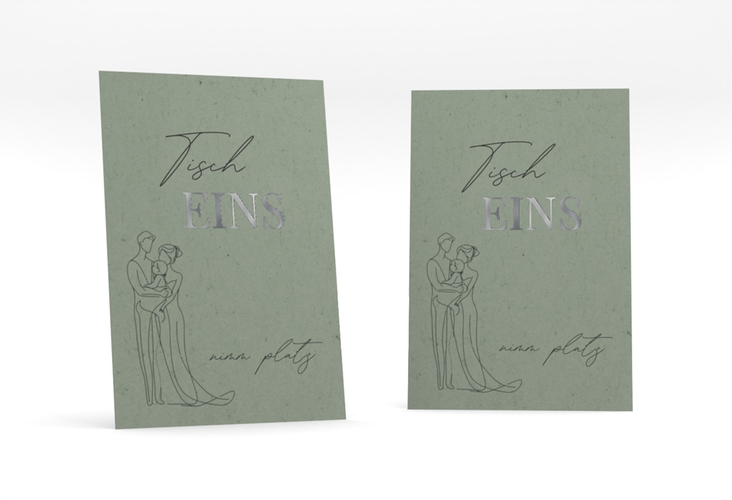 Tischnummer Hochzeit Vereint Tischaufsteller silber