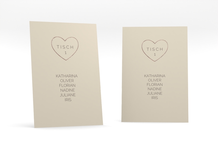 Tischaufsteller Hochzeit Lebenstraum Tischaufsteller rosegold