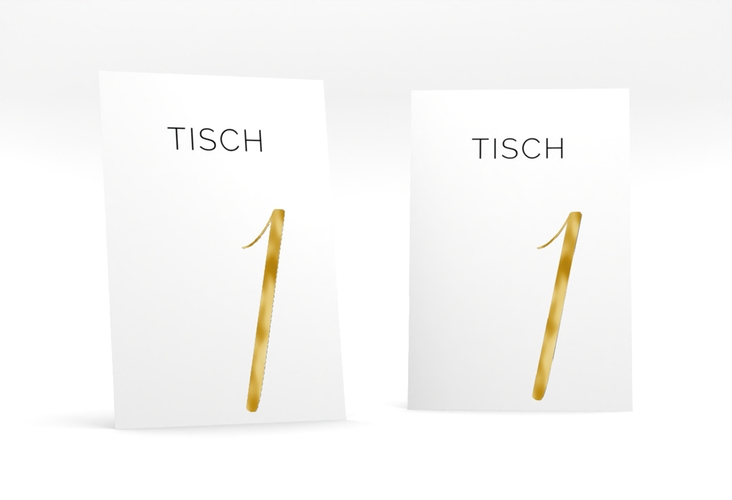 Tischnummer Hochzeit Eheschließung Tischaufsteller gold