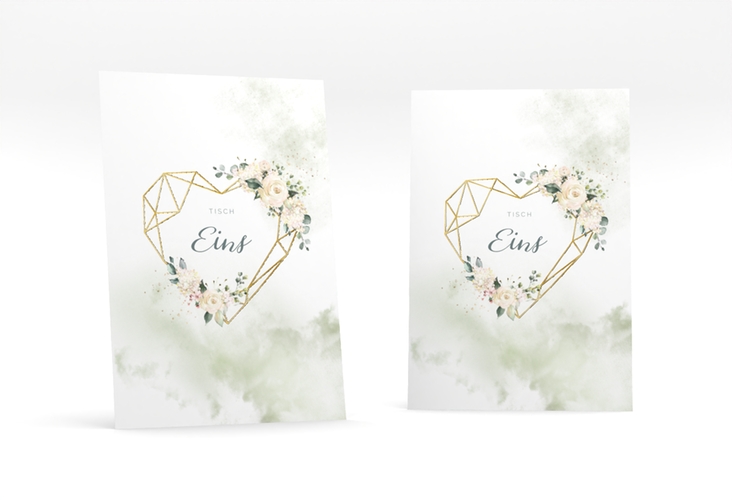 Tischnummer Hochzeit Adore Tischaufsteller gold