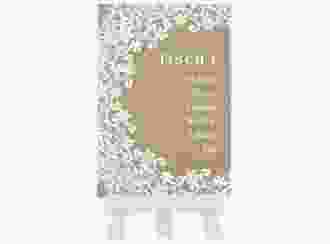 Tischaufsteller Hochzeit Mariage Tischaufsteller beige mit Bogen aus weißer Spitze