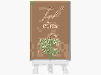 Tischnummer Hochzeit Schleierkraut Tischaufsteller kraftpapier