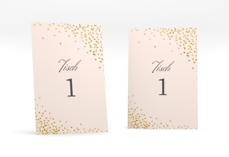 Tischnummer Hochzeit Glitter Tischaufsteller rosa gold