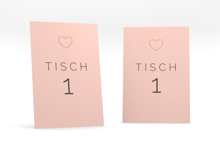 Tischnummer Hochzeit Lebenstraum Tischaufsteller grau gold