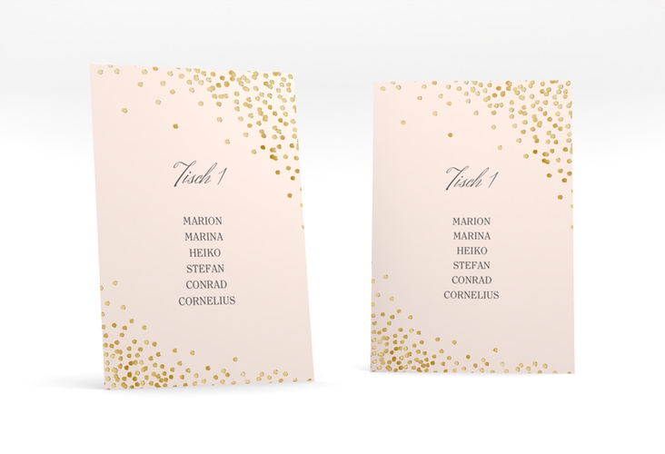 Tischaufsteller Hochzeit Glitter Tischaufsteller rosa gold