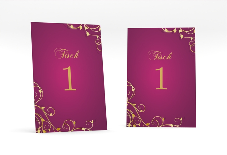 Tischnummer Hochzeit Eternity Tischaufsteller pink gold