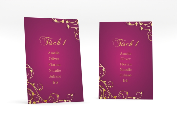 Tischaufsteller Hochzeit Eternity Tischaufsteller pink gold