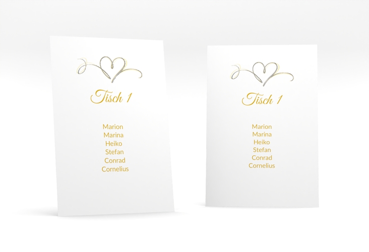 Tischaufsteller Hochzeit Envie Tischaufsteller gold silber