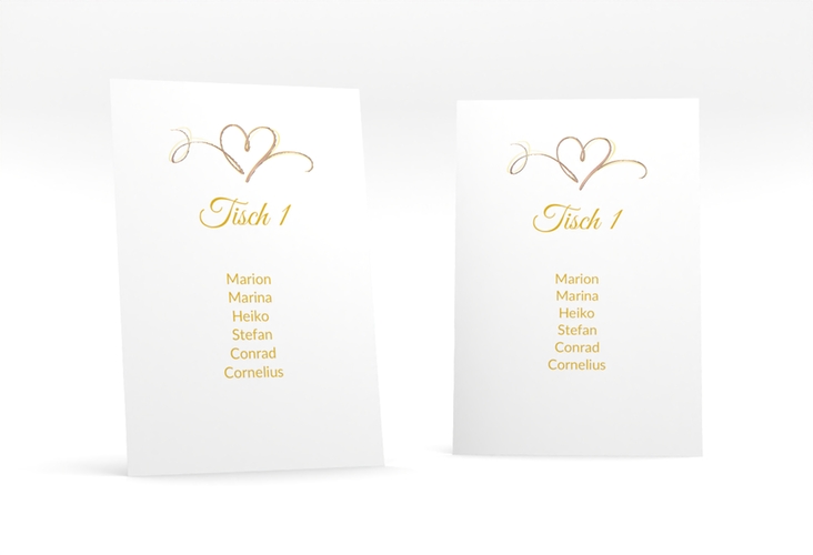 Tischaufsteller Hochzeit Envie Tischaufsteller gold rosegold