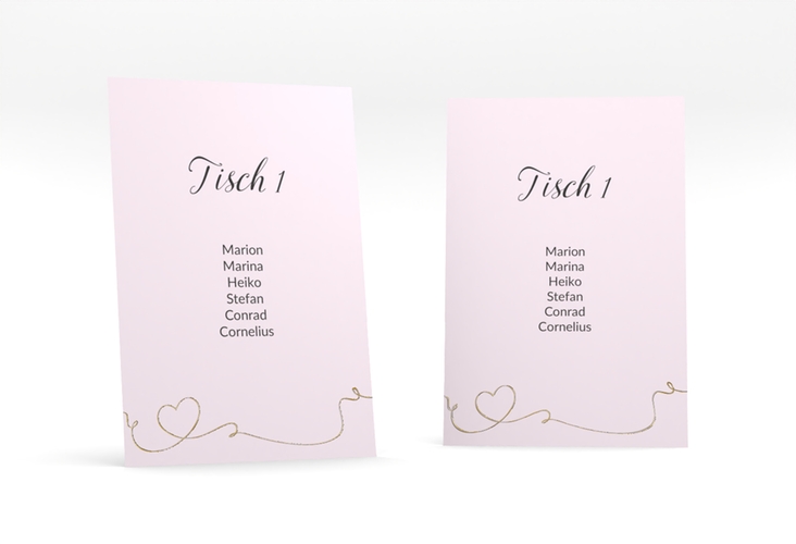 Tischaufsteller Hochzeit Dolce Tischaufsteller rosa gold