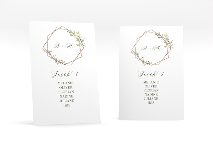 Tischaufsteller Hochzeit Acacia Tischaufsteller weiss rosegold