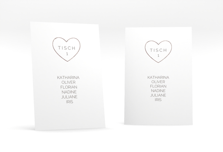 Tischaufsteller Hochzeit Lebenstraum Tischaufsteller weiss rosegold