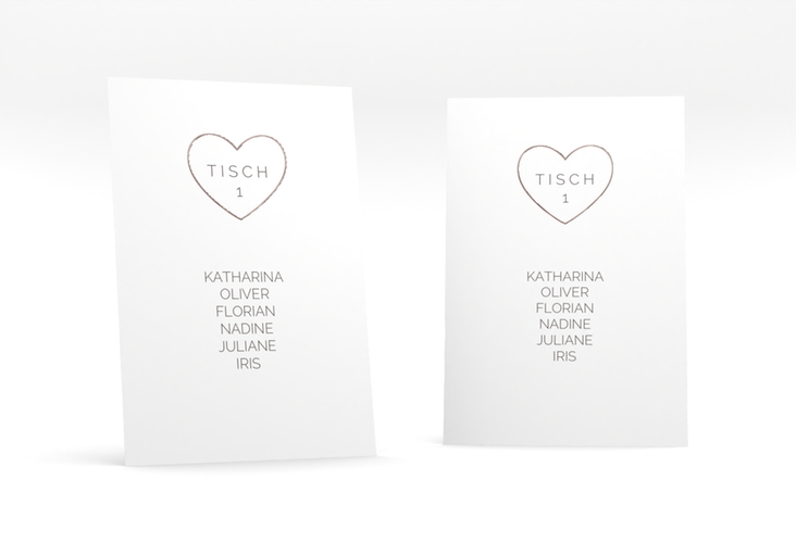 Tischaufsteller Hochzeit Lebenstraum Tischaufsteller weiss rosegold