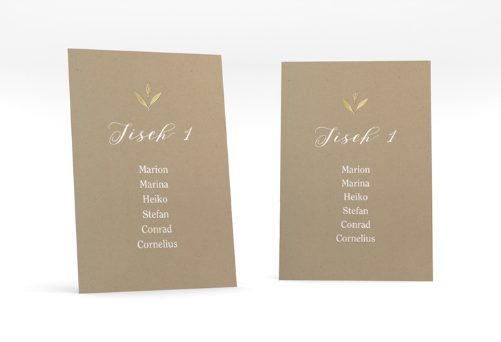 Tischaufsteller Hochzeit Naturelove Tischaufsteller weiss gold