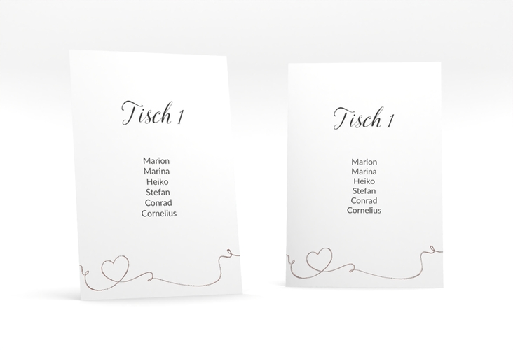 Tischaufsteller Hochzeit Dolce Tischaufsteller weiss rosegold