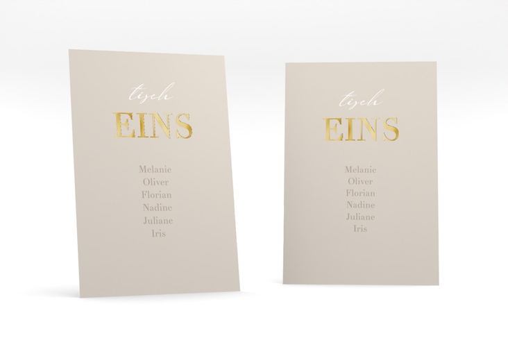 Tischaufsteller Hochzeit Moment Tischaufsteller beige gold