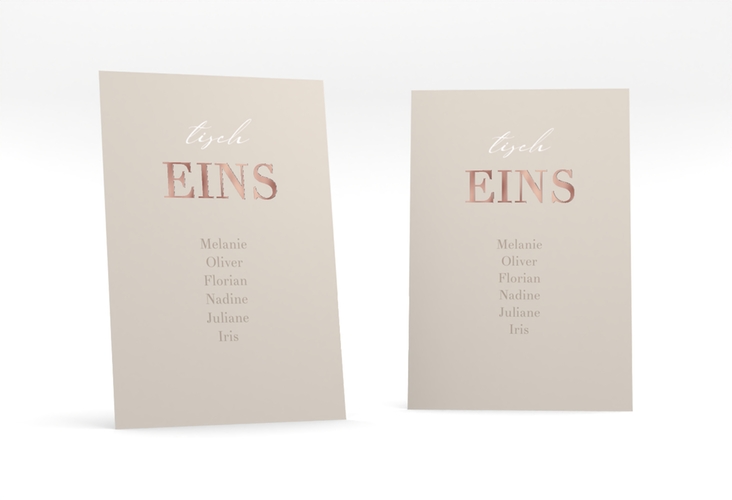 Tischaufsteller Hochzeit Moment Tischaufsteller beige rosegold