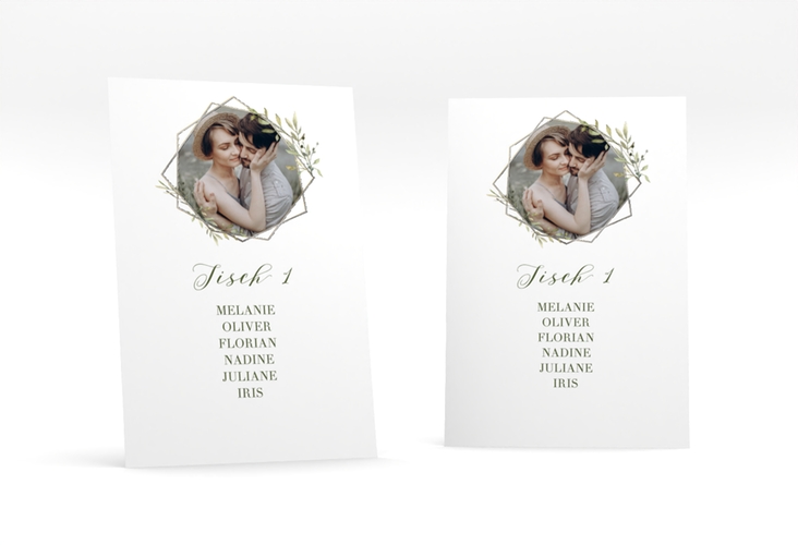 Tischaufsteller Hochzeit Acacia Tischaufsteller weiss silber