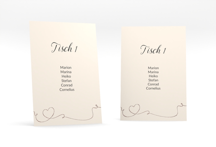 Tischaufsteller Hochzeit Dolce Tischaufsteller beige rosegold