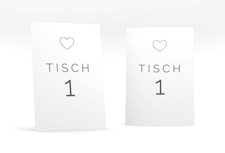 Tischnummer Hochzeit Lebenstraum Tischaufsteller weiss rosegold