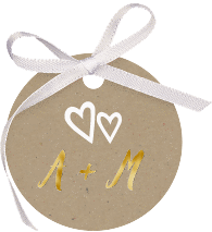 Geschenkanhänger Hochzeit "Icons"