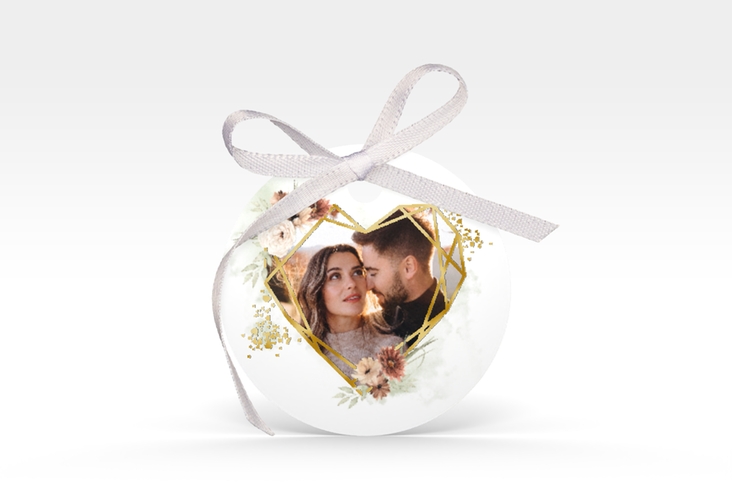 Geschenkanhänger Hochzeit Odeur Geschenkanhänger, rund gold