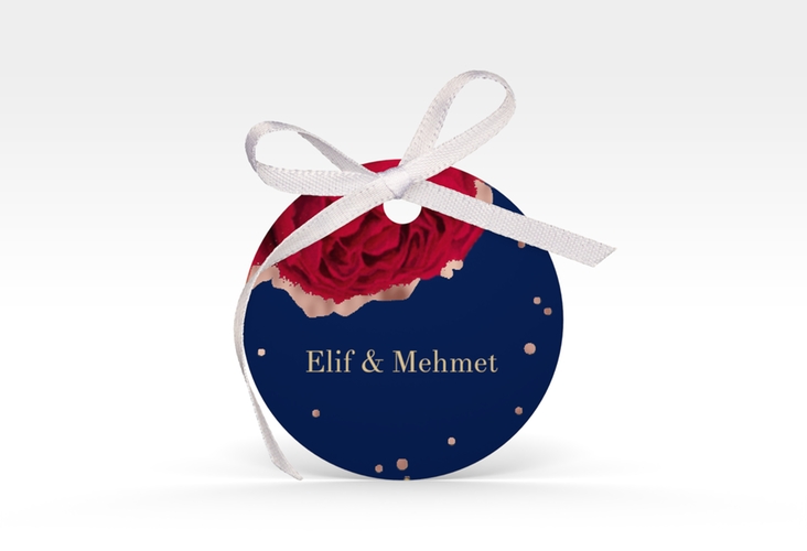 Geschenkanhänger Hochzeit Cherie Geschenkanhänger, rund rosegold