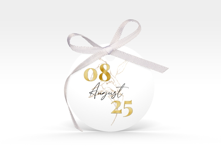 Geschenkanhänger Hochzeit Seed Geschenkanhänger, rund gold