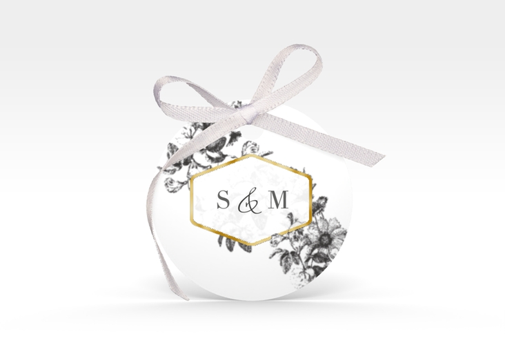 Geschenkanhänger Hochzeit Magnificent Geschenkanhänger, rund gold