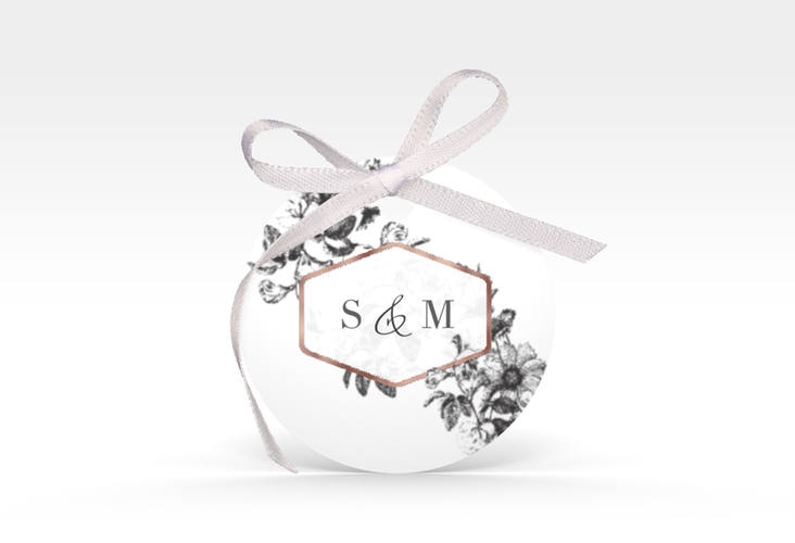 Geschenkanhänger Hochzeit Magnificent Geschenkanhänger, rund rosegold