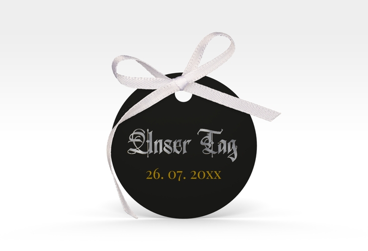 Geschenkanhänger Hochzeit Wednesday Geschenkanhänger, rund silber