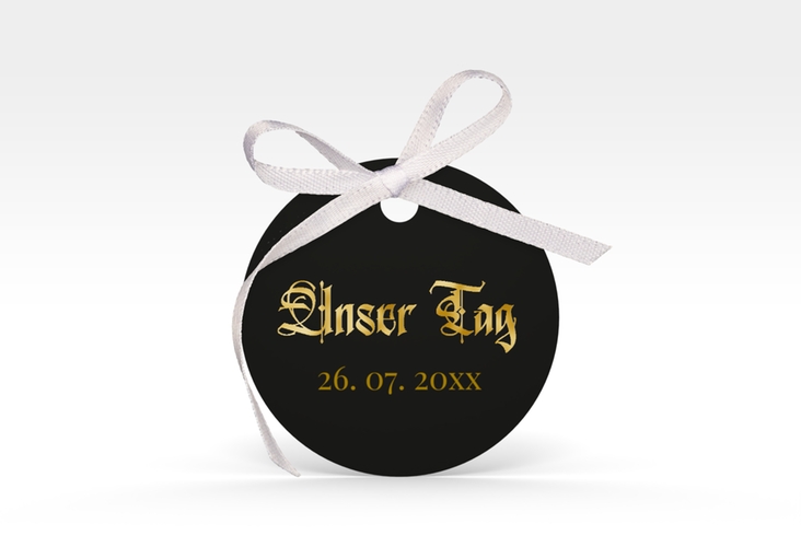 Geschenkanhänger Hochzeit Wednesday Geschenkanhänger, rund gold